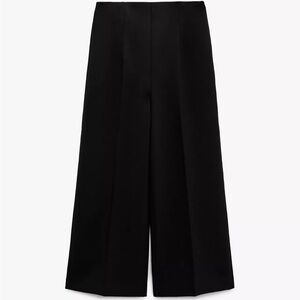 Zara Black Wide-Leg Culottes